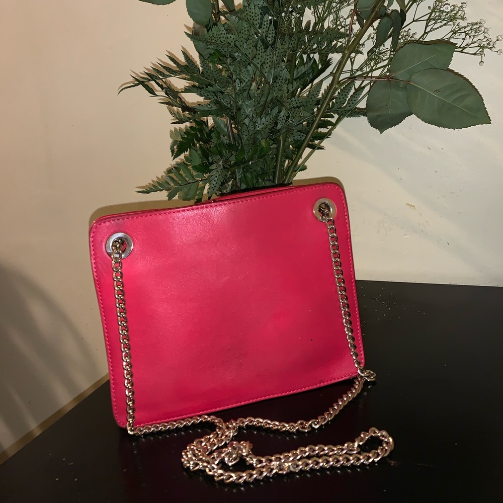 Red leather bag